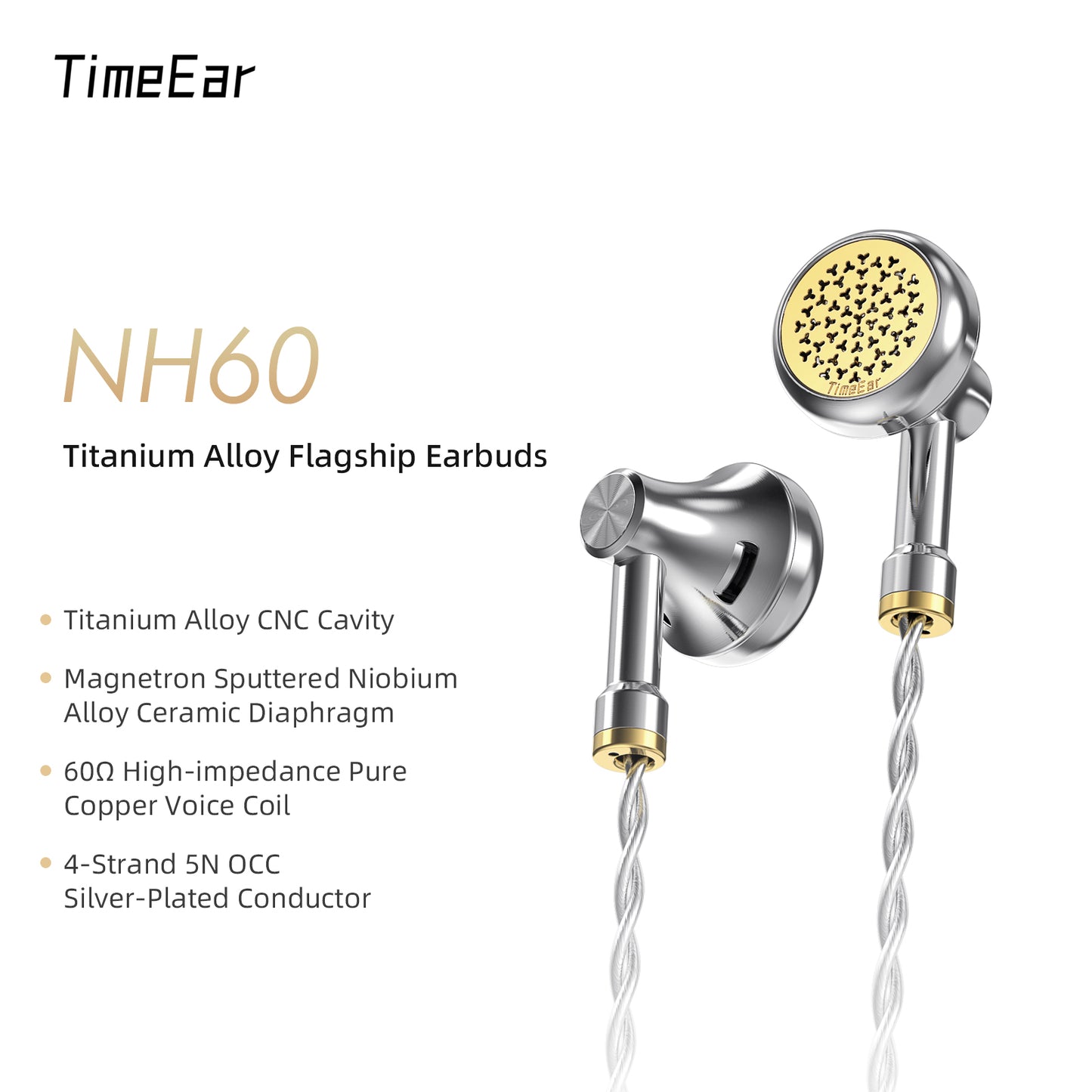 NH60 Titanium Alloy Flagship Earbuds
